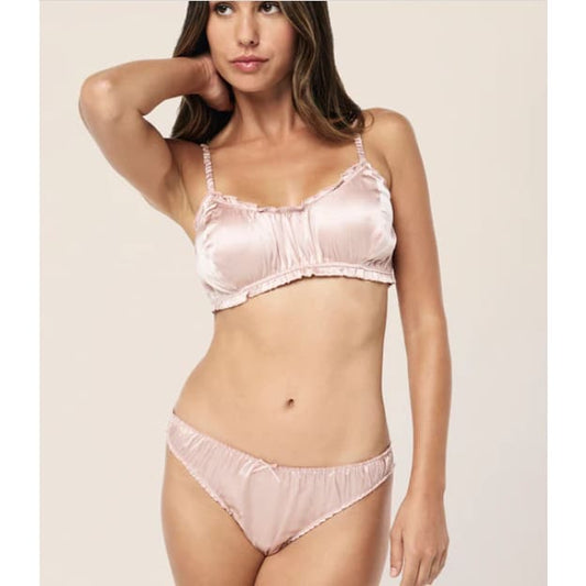 Papinelle size l audrey silk knicker - pink - rrp $59.99 - thongs