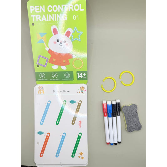 Pen control training set 01 - draw with me ages - typewriters stationery