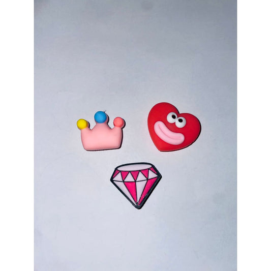 3x cute shoe charms - 1 - shoe accessories clogs - shoe accessories - shoe charms fashion accessories