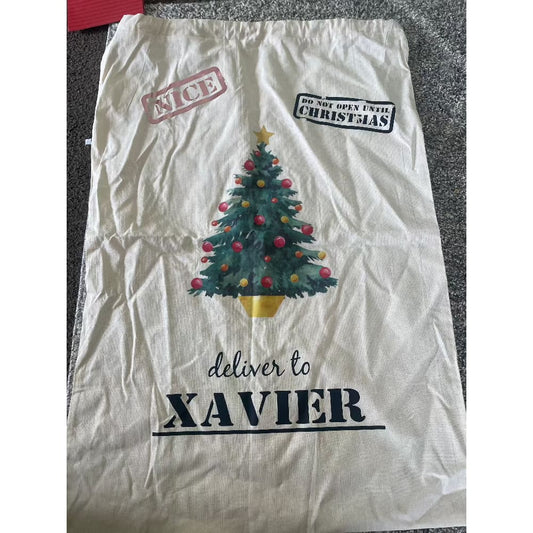 "XAVIER" Personalized Christmas Gift Sack