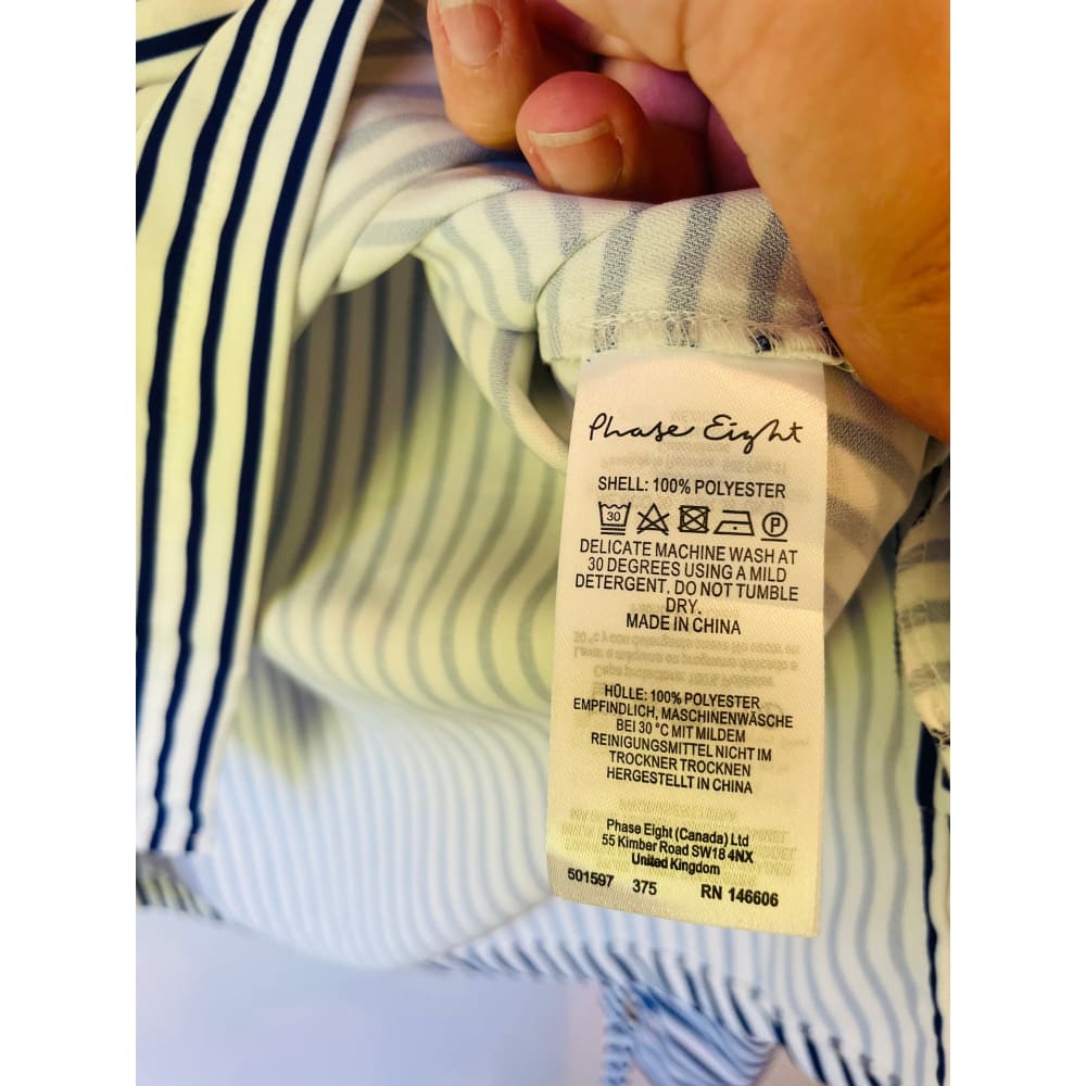 Phase eight long sleeve striped top – size 12 (cut-label small flaw) - t-shirts blouse - bnew label cut branded