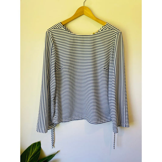 Phase eight long sleeve striped top – size 12 (cut-label small flaw) - t-shirts blouse - bnew label cut branded