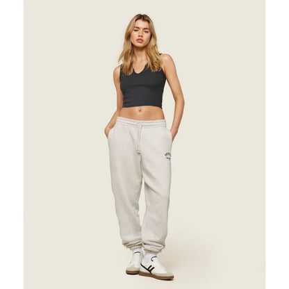 Gymshark size s phys ed logo sweatpants oversized fit light grey marl - sweatpants bottom women’s apparel