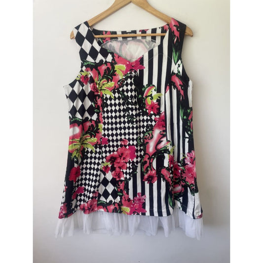 Platform cotton tunic – 55cm underarm to underarm | brand new no size tag - tunics clothing & fashion - sleeveless