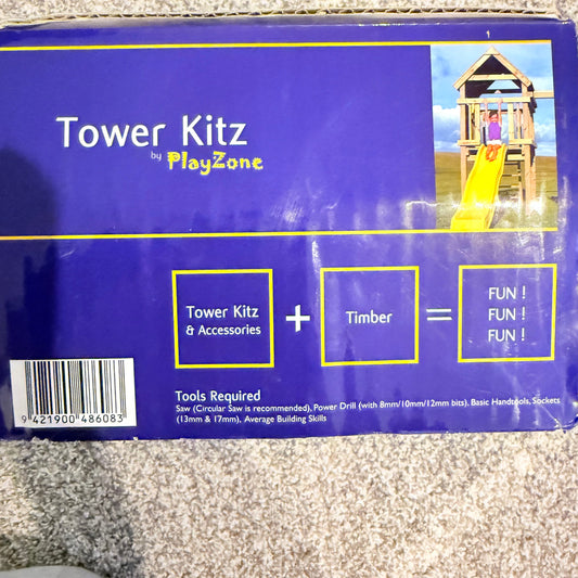 Playzone tower kitz 1200 – outdoor playground frame kit (just add timber & accessories) - swing sets & playsets toys
