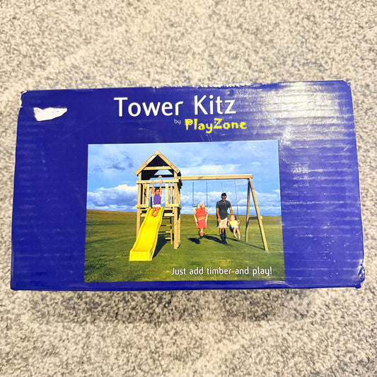 Playzone tower kitz 1200 – outdoor playground frame kit (just add timber & accessories) - swing sets & playsets toys