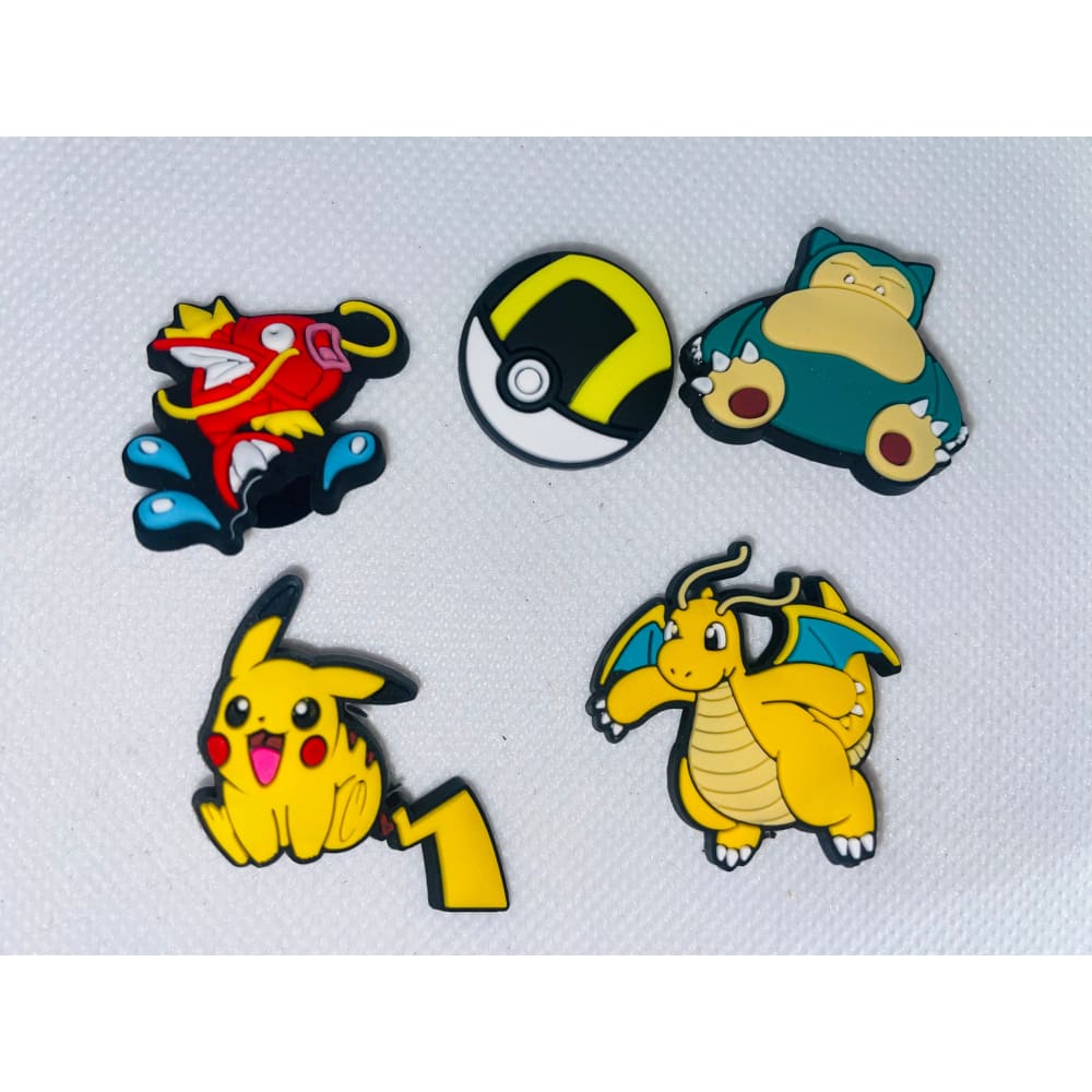 5x pokemon shoe charms for clogs - 5 - shoe accessories clogs - shoe accessories - shoe charms fashion accessories