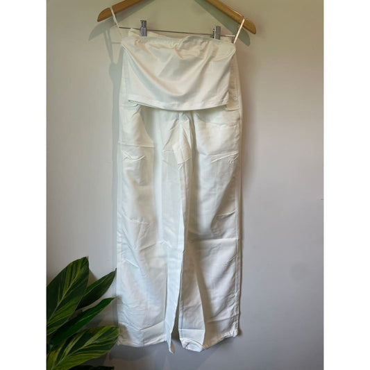 Shein white bandeau top & pants - xs/8 - outfit sets clothing & fashion - pants - set - top women’s apparel