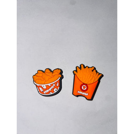 2x popeyes style shoe charms - shoe accessories clogs - shoe accessories - shoe charms fashion accessories