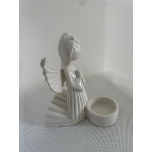 Ceramic angel candle holder - candle holders candles & holders - home & living home&living materials