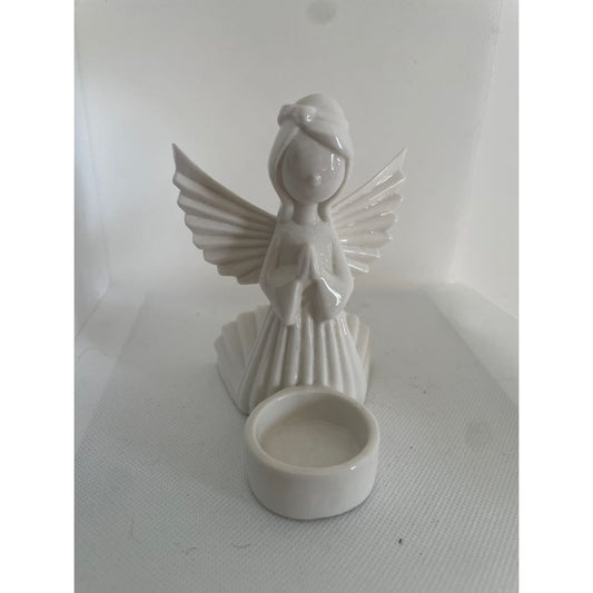 Ceramic angel candle holder - candle holders candles & holders - home & living home&living materials