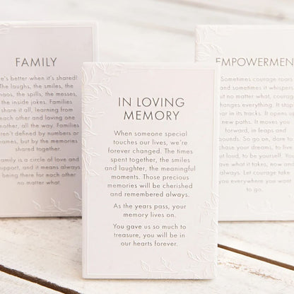 Splosh precious quote plaque - in loving memory - decorative plaques home&living materials