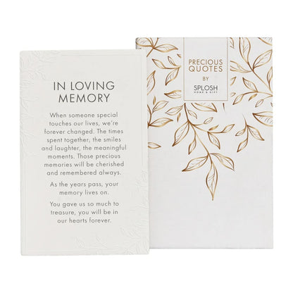 Splosh precious quote plaque - in loving memory - decorative plaques home&living materials
