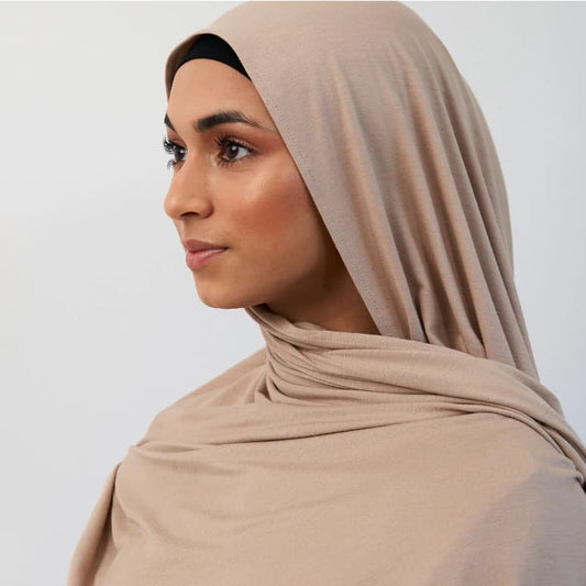 Fajr noor premium jersey hijab - neutral - scarves & shawls accessories women’s apparel