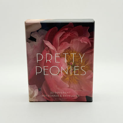 Pretty peonies notecards & envelopes – 20 different designs! - business cards stationery