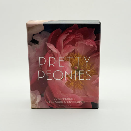 Pretty peonies notecards & envelopes – 20 different designs! - business cards stationery