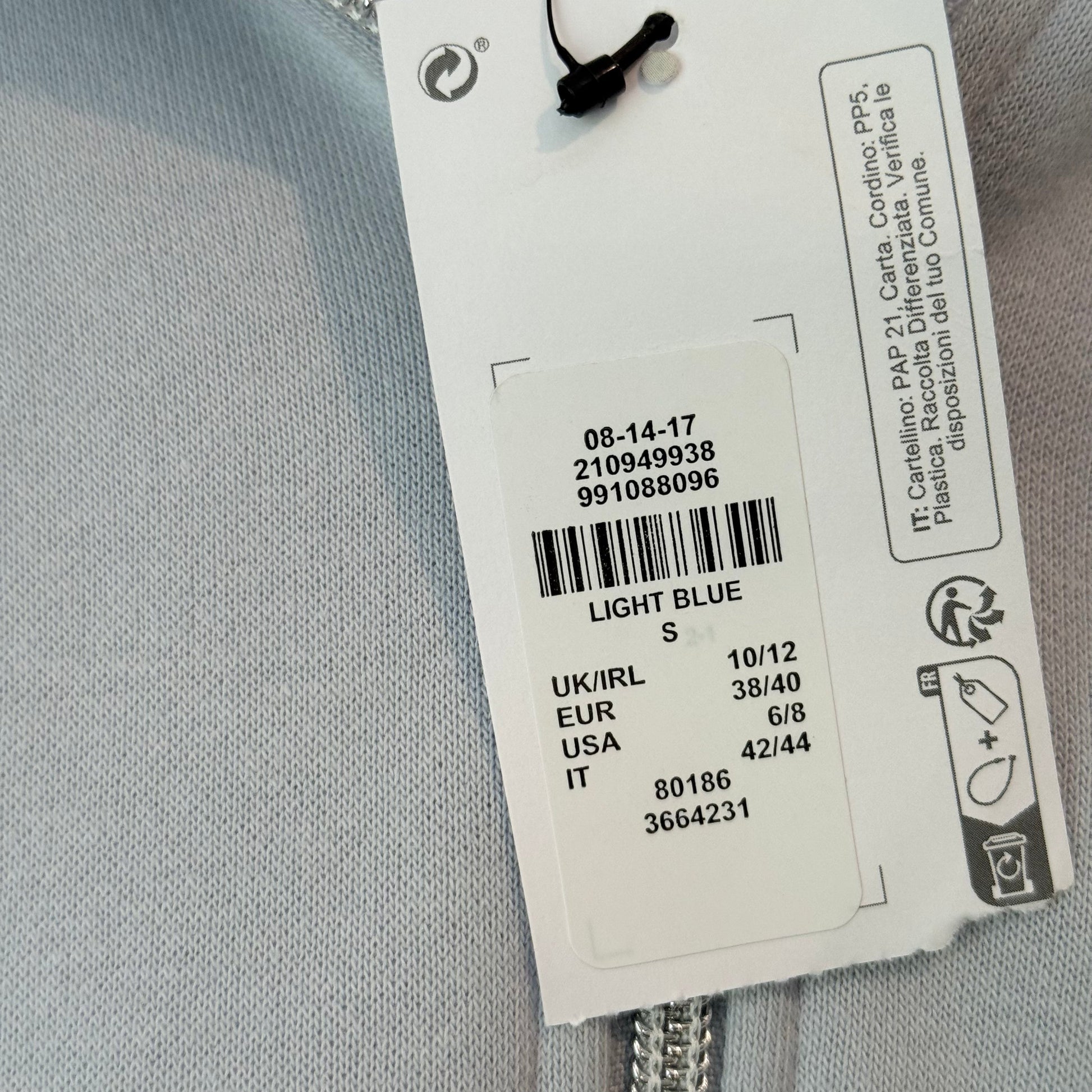 Primark full zip hoodie size s light blue - hoodies top women’s apparel
