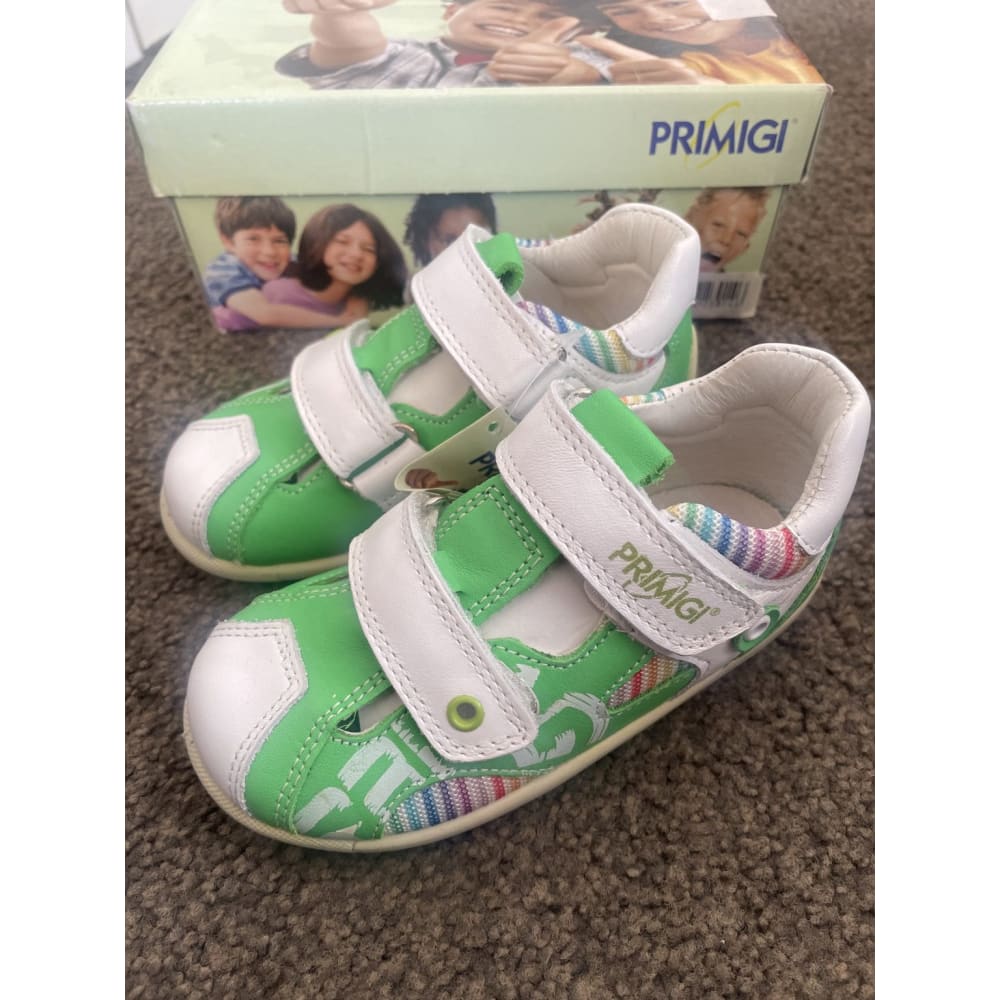Primigi infant sandals – size 23 (us 6.5) - white/green - rrp €27.90 - baby & toddler sandals baby - clothing & fashion