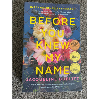 Before you knew my name by jacqueline bublitz - print books printed media