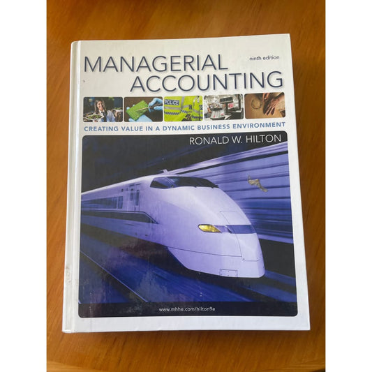 Managerial accounting - ronald w. Hilton - print books accounting - book - business - condition: used printed media