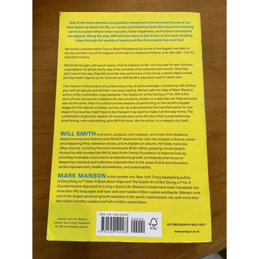Will by will smith – memoir of transformation and triumph | near new condition - print books book - condition: used