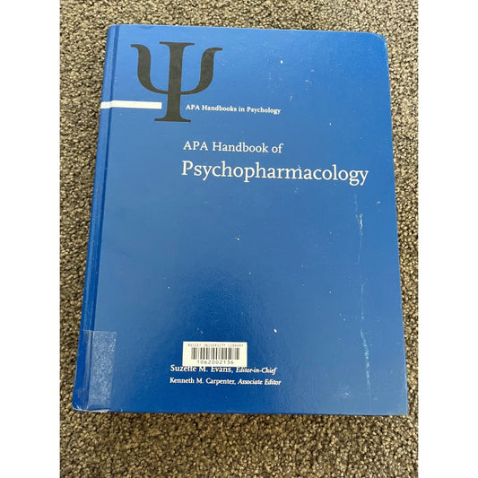 Apa handbook of psychopharmacology by suzette m. Evans - print books condition: used printed media