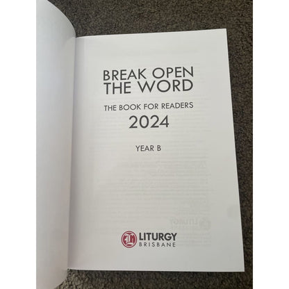 Break open the word - 2024 book for readers - liturgy brisbane - print books book - christian studies - condition: used