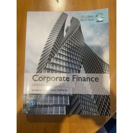 Global edition corporate finance fourth edition - print books academic - book printed media