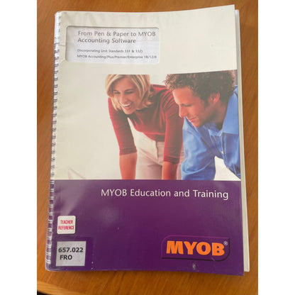 Myob education and training - print books book - business - condition: used printed media
