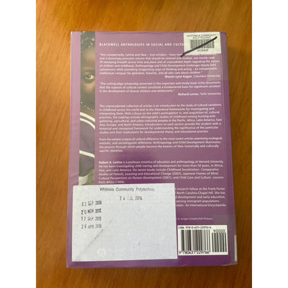 Anthropology and child development: a cross-cultural reader - print books academic - anthropology - book - condition: