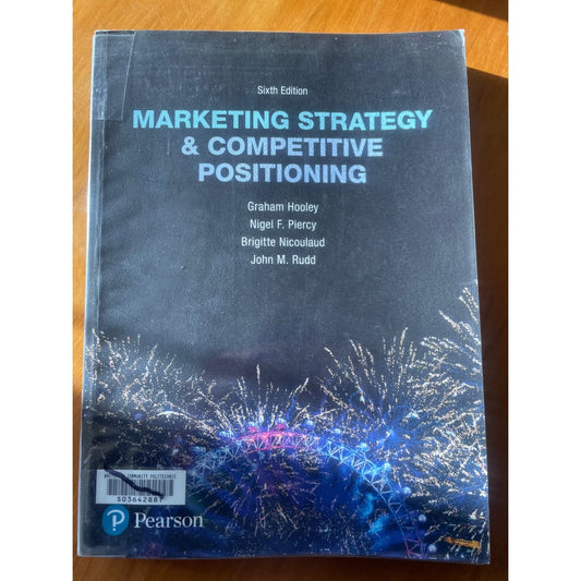 Marketing strategy & competitive positioning: sixth edition - print books book - business - condition: used - marketing