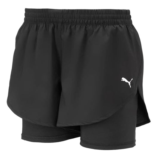 Puma size s 2 in 1 women’s black run short rrp $70 - shorts bottom women’s apparel