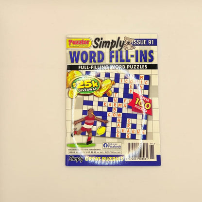 Puzzler simply word fill-ins - issue 91 - consumer magazines printed media