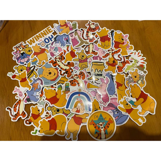 50x winnie the pooh gloss decals - decorative stickers stationery - stickers crafts