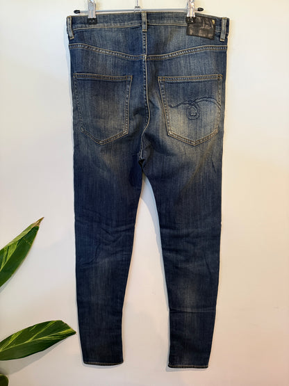 R13 Drop Shoreditch Blue jeans size 27 back view