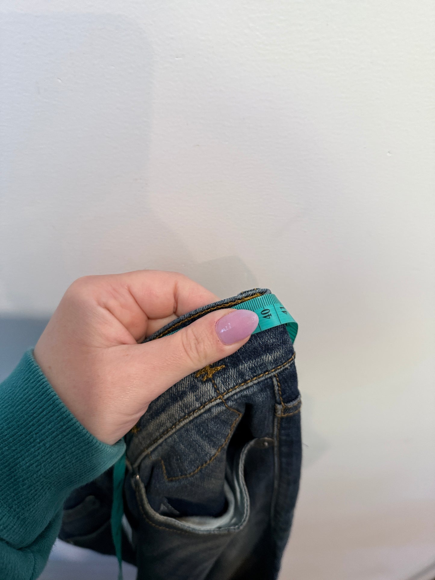 R13 Drop jeans size 27 waistband measurement