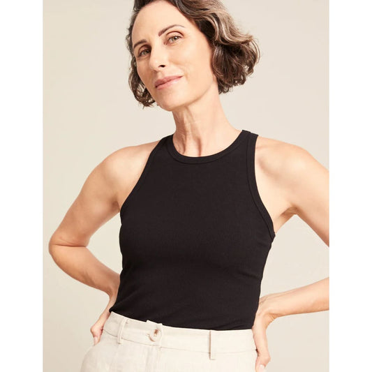 Boody size s women’s ribbed racerback tank black - tank tops top women’s apparel