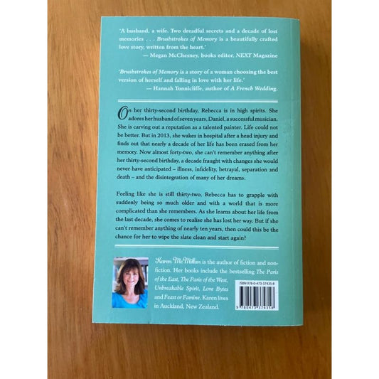 Brushstrokes of memory - karen mcmillan - print books book - condition: used - fiction - fiction book printed media