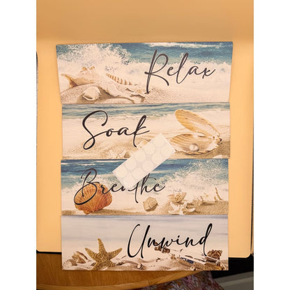 Bathroom wooden decor signs - prints home&living materials