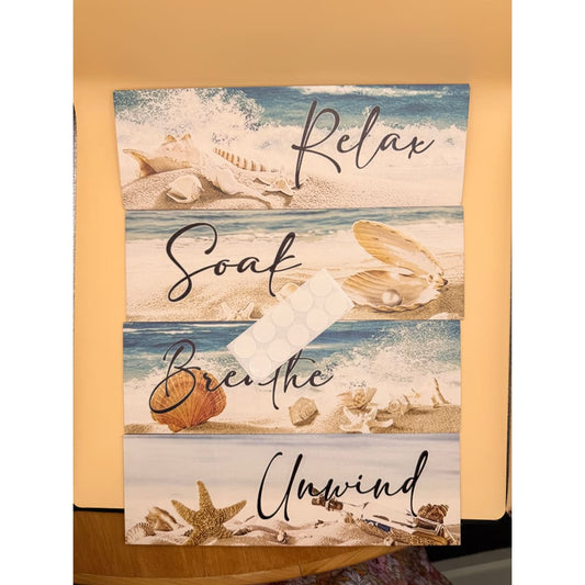 Bathroom wooden decor signs - prints home&living materials
