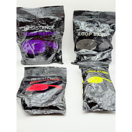 Set of 4 resistance loop bands - various resistance levels - exercise bands & loops health and wellness