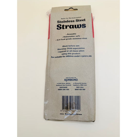 R&c stainless steel drinking straws 4 pack with cleaning brush - drinking straws & stirrers home&living materials