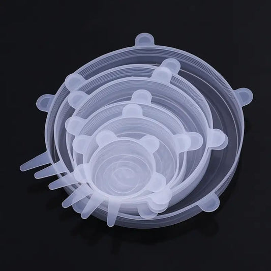 Reuseable silicone stretch lids, - food container covers home&living materials