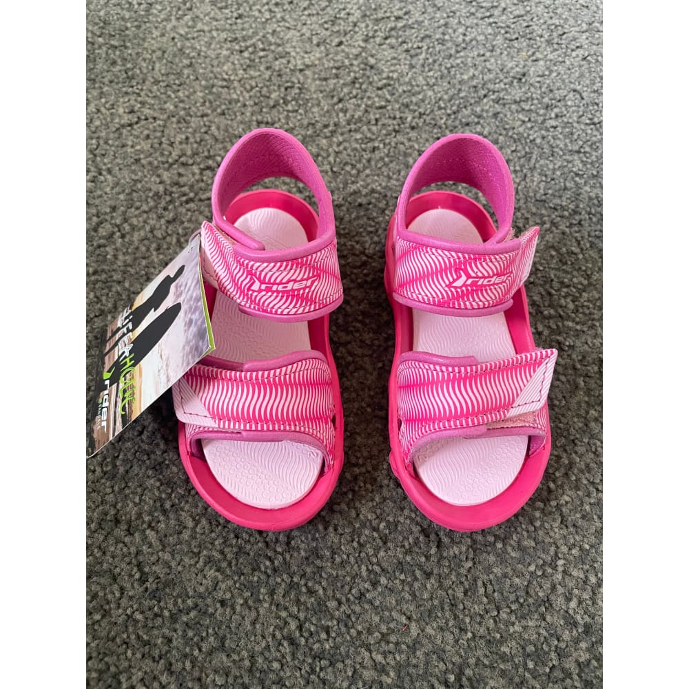 Rider comfort baby sandals – size 9 | adjustable lightweight & beach-ready fun - pink 2 - baby & toddler sandals shoes