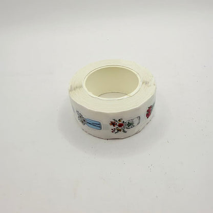 Roll of floral jar stickers - decorative stickers crafts