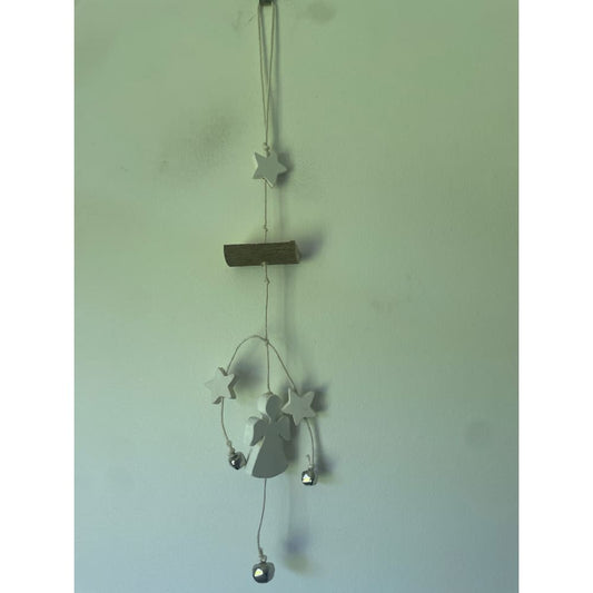 Rustic angel and star hanging decoration - holiday ornaments christmas decorations - seasonal & holidays decorations