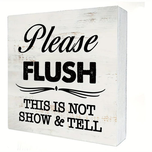 Please flush pvc block sign - novelty signs home&living materials