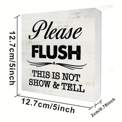 Please flush pvc block sign - novelty signs home&living materials