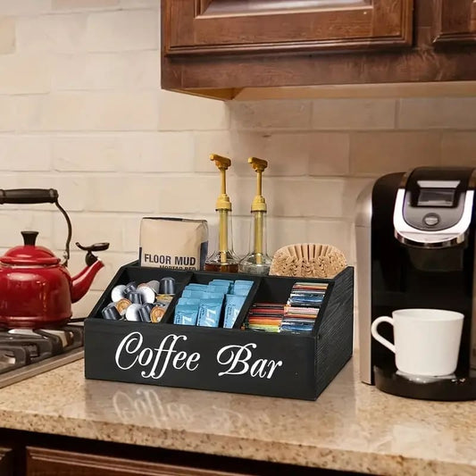 Classic wooden coffee bar - kitchen cabinet organizers home&living materials