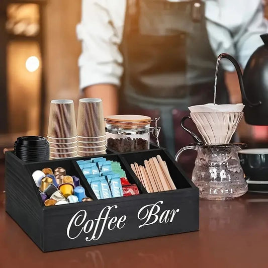 Classic wooden coffee bar - kitchen cabinet organizers home&living materials